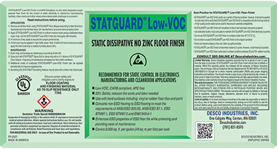 Statguard Low-VOC Dissipative Floor Finish